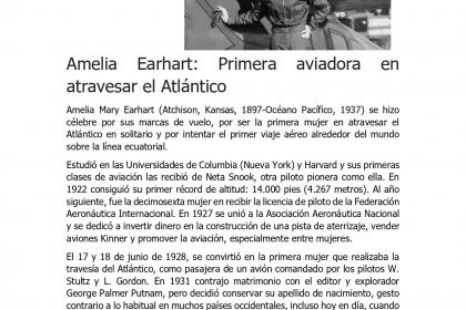 MUJERES PIONERAS: Amelia Earhart