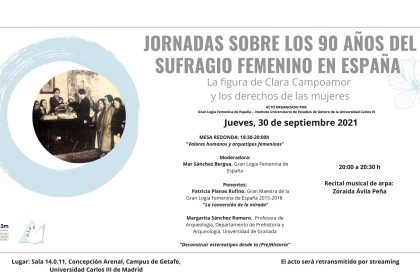 Jornadas sobre los 90 años del Sufragio Femenino en España (30 de septiembre)