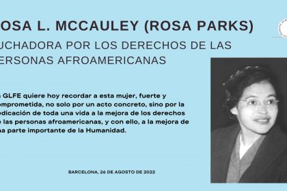 Rosa L. McCauley (Rosa Parks), luchadora<br>por los derechos de las personas<br>afroamericanas