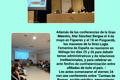 Un mes de mayo muy activo para la Gran Logia Femenina de España: Conferencias y reunión de masonas en Málaga 